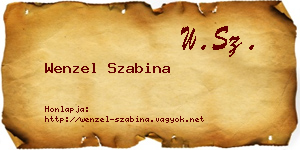 Wenzel Szabina névjegykártya